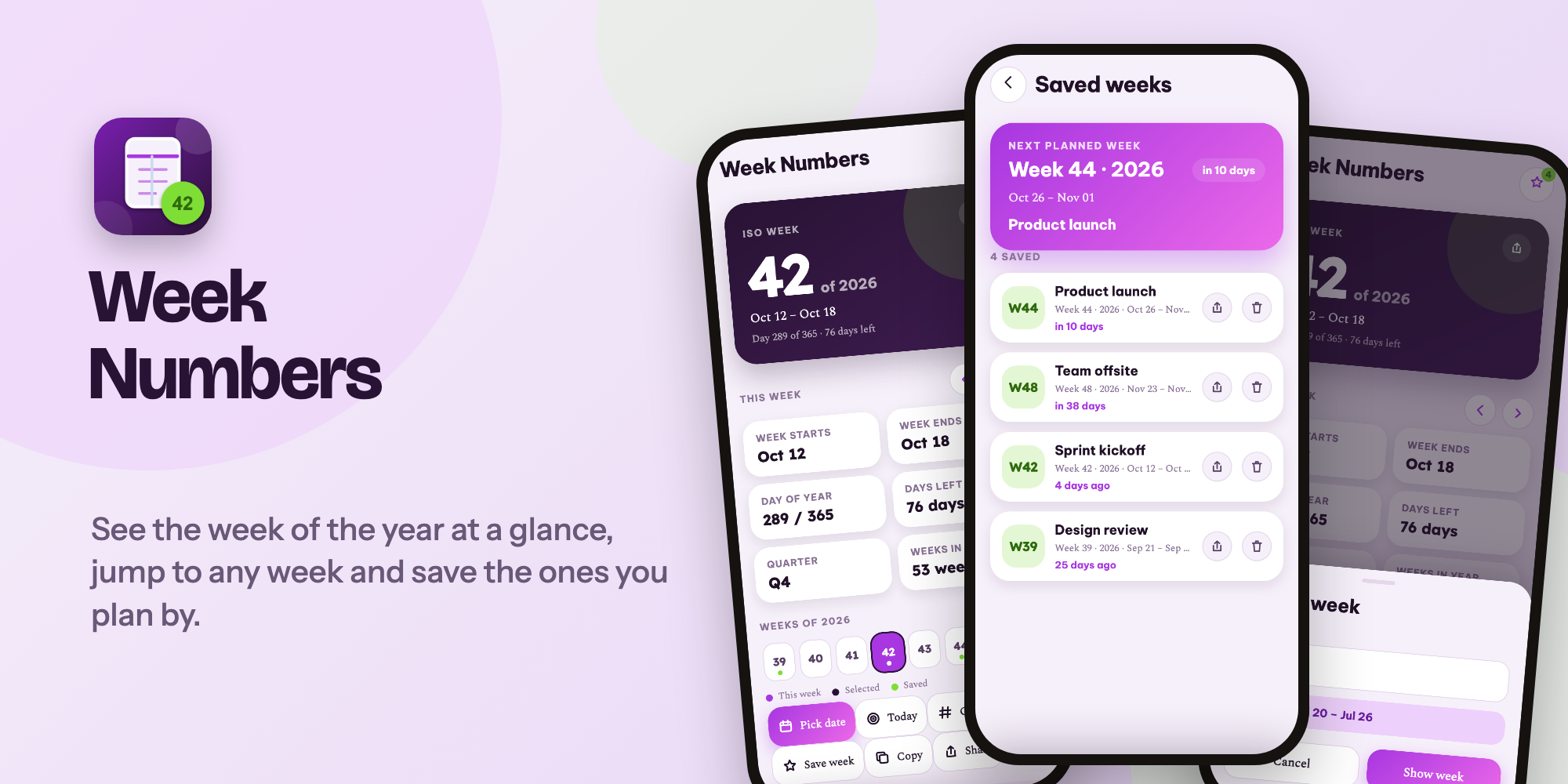 Week Numbers 1