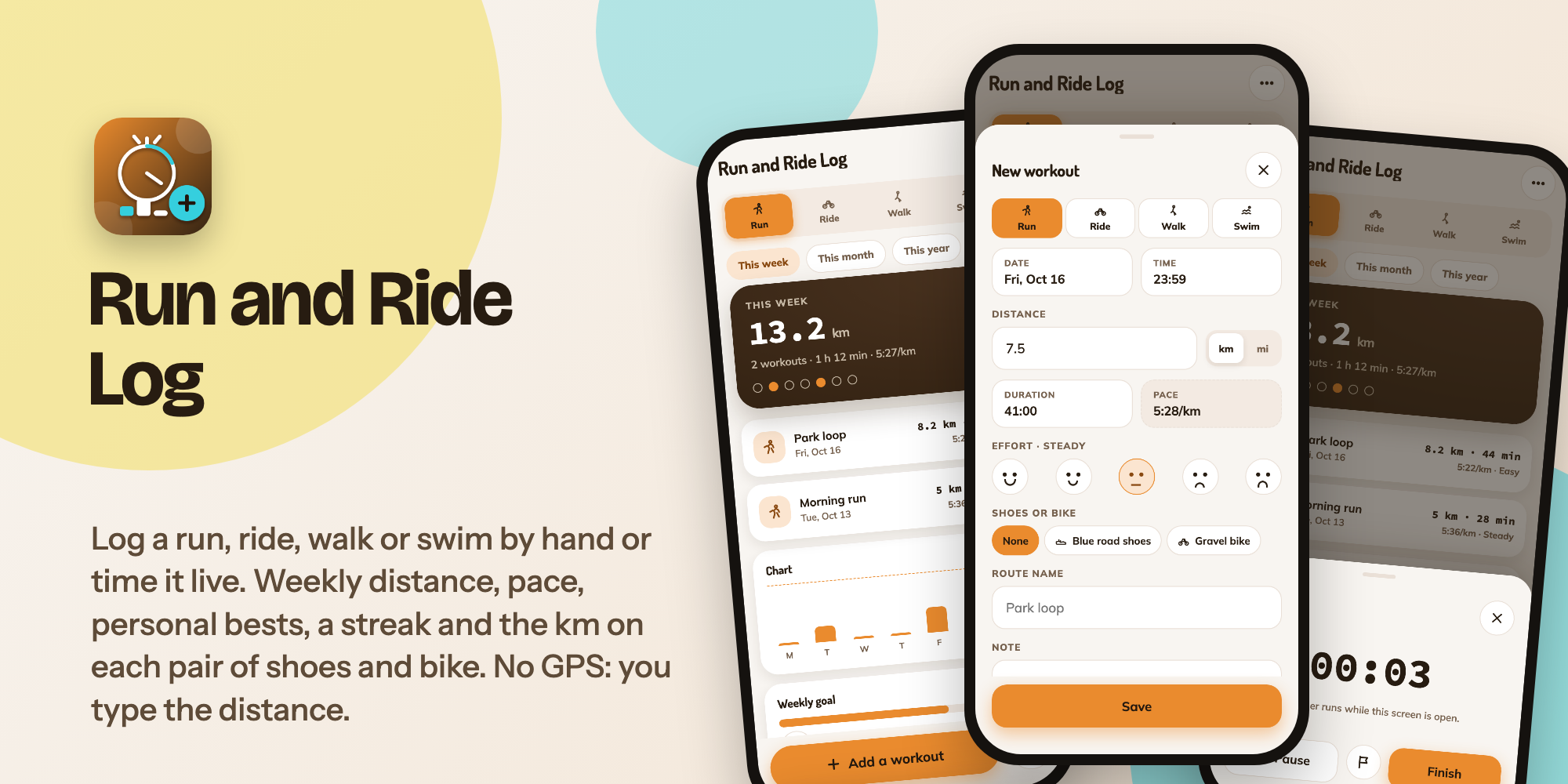 Run and Ride Log 1