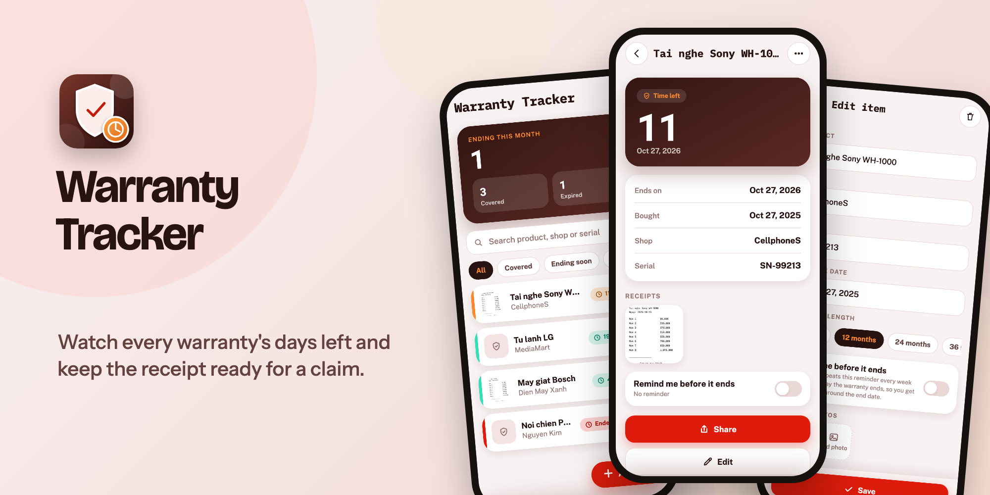 Warranty Tracker 1